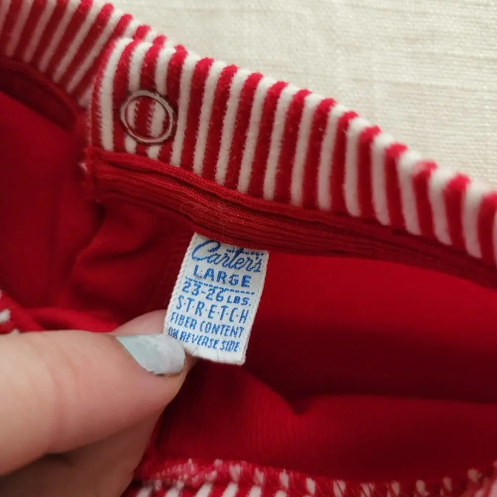 Vintage Red Striped Bodysuit 9-12 months